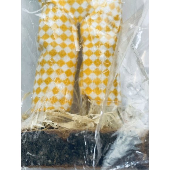 BOO-tique Halloween 7” Wooden Primitive Scarecrow With Jack-O’-Lantern Vintage - Picture 7 of 10